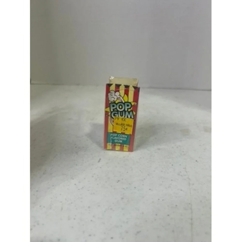 Vintage Espeez Pop Gum Popcorn Flavored Bubble Gum Novelty Candy 0.7oz Box